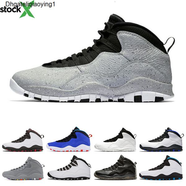 

classic  10s men basketball shoes seattle tinker cement desert camo i'm back chicago dark smoke grey men sports sneakers size 7-13, Black