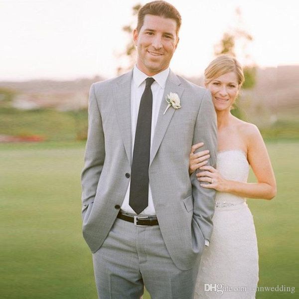 

gray wedding men suits slim fit groom tuxedos 2 pieces (jacket+pants) bridegroom suits man blazer business wear, Black;gray