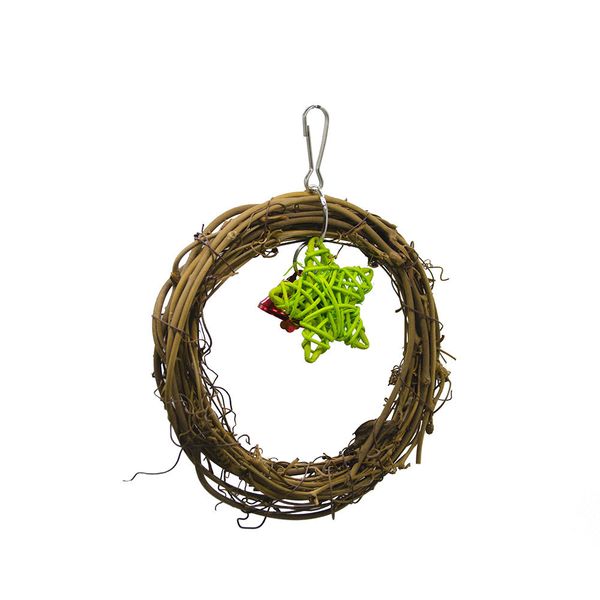 

toys five-pointed star small bell christmas festival parrot vine circle swing