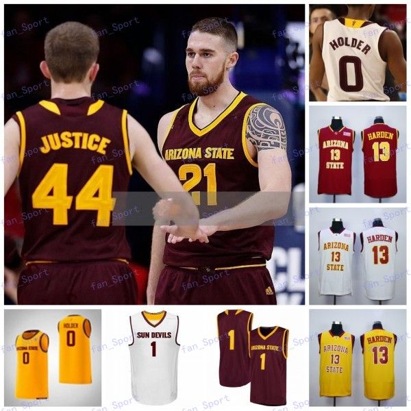 

custom arizona state sun devils basketball red yellow white any name number 0 luguentz dort 1 remy martin zylan cheatham harden asu jerseys, Black