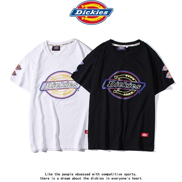 

dickies women mens designer t shirts 100%cotton fashion round neck short sleeve t shirt summer letter mens tee couples matching clothes