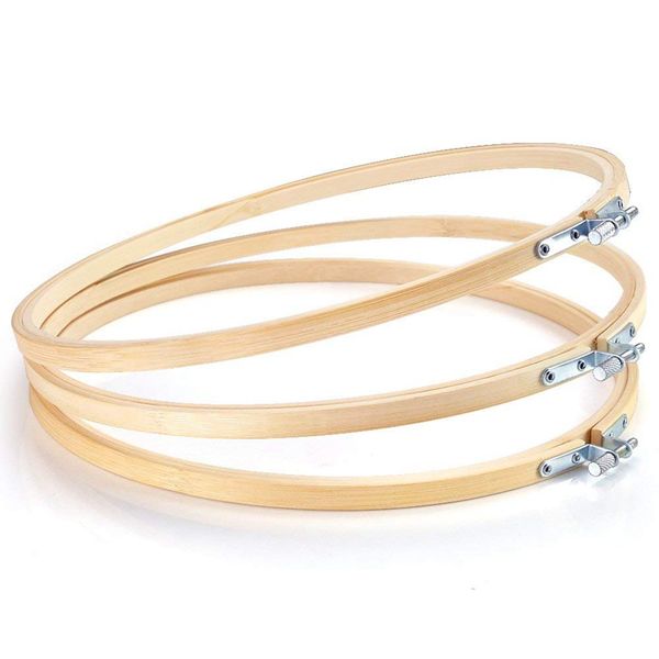 

3 шт. 10 дюймов круглый деревянный вышивка обручи бамбуковый круг вышивки крестом обруч кольцо, Black