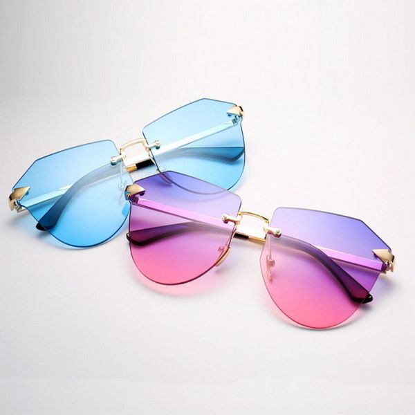 

arrow frameless gold sunglasses new frameless sunglasses for women men small rimless sunglass uv protection eyewears metal temple arrow kcaz