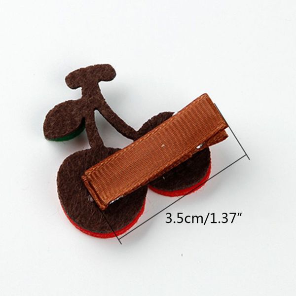 

4шт симпатичные рождественская елка фрукты заколки войлок фестиваль партии зажим для волос головные уборы d08e, Slivery;white