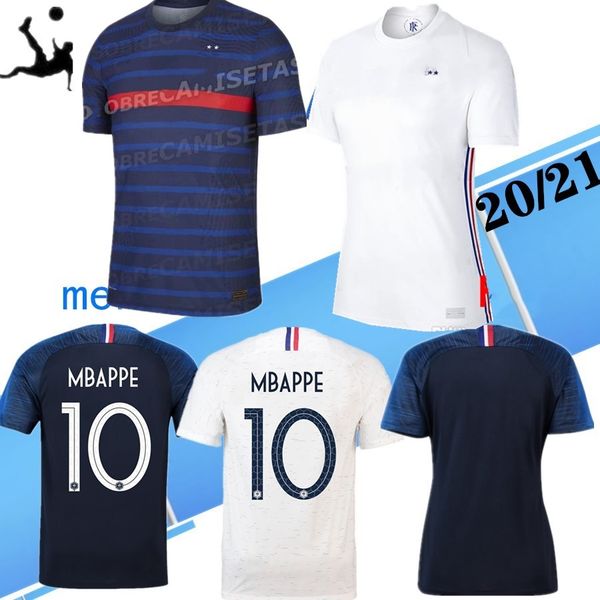 

20 21 griezmann mbappe 2 stars french soccer jersey pogba kante dembele varane matuidi france football shirts women kit maillot de foot, Black;yellow