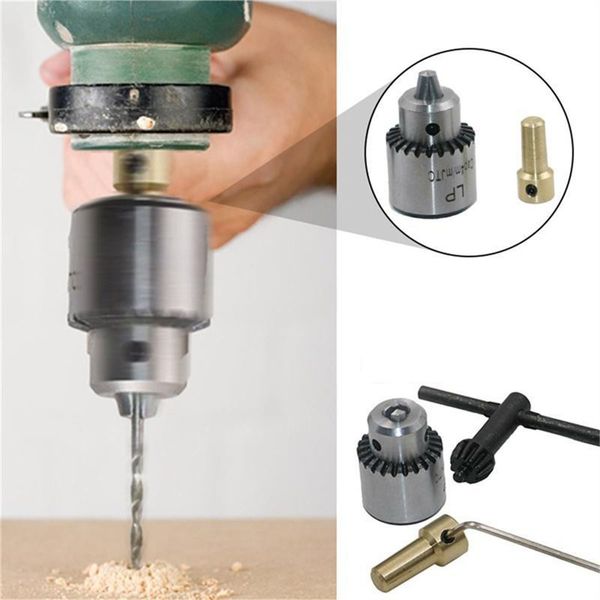 

4x micro motor drill chuck clamp 0.3-4mm with key 3.17mm shaft connecting rod chuck fixing device