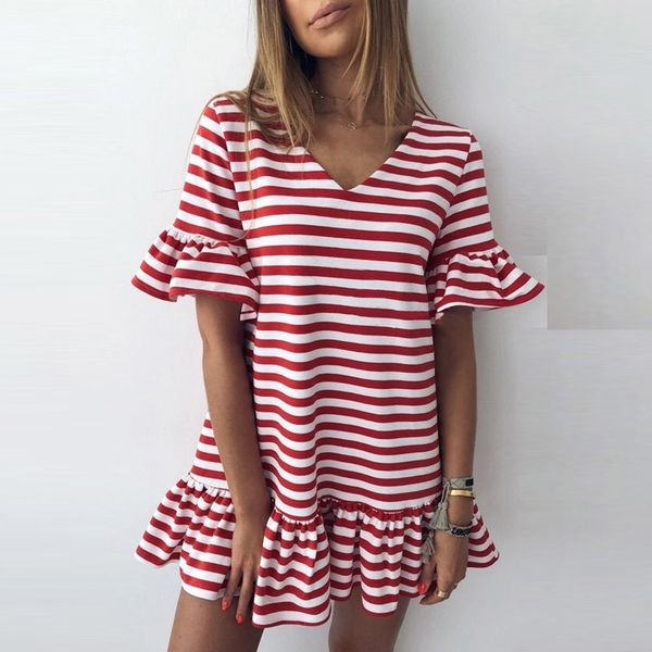 

женщин платья женщин платья лета женщин полосатом платье mori девушки сарафан vestidos с коротким рукавом платья пляж платье мини повседневн, Black;gray