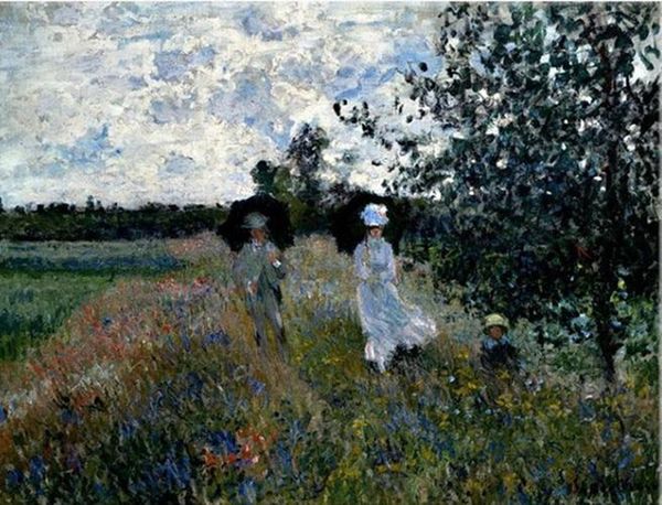 

claude monet bilder - promenade bei argenteuil home decor handpainted &hd print oil painting on canvas wall art canvas pictures 200106