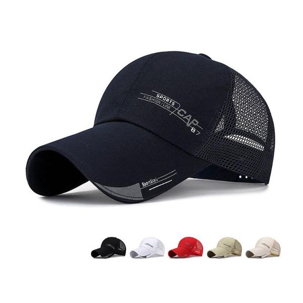 

baseball cap 2020 summer hats women men mesh baseball cap adjustable trucker outdoor sport hip-hop hat sun hats, Black;white