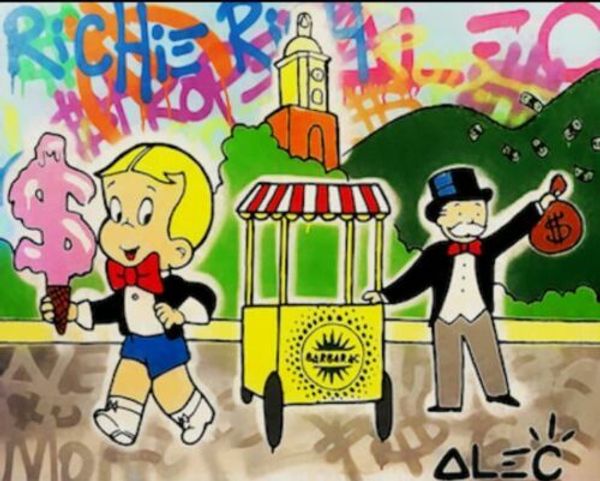 

alec monopoly oil painting on canvas graffiti art amusement park home decor handcrafts /hd print wall art canvas pictures 191101