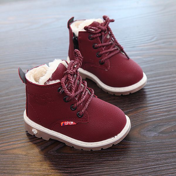 

winter baby snow boot boys and girls cotton shoes plush keep warm fashion boots non-slip kids martin boots