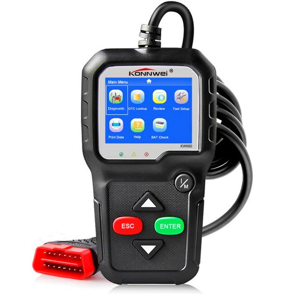 

блок развертки obd2 obd автомобиля диагностический автоматический диагностический инструмент kw680 читать очистить коды ошибок неисправносте