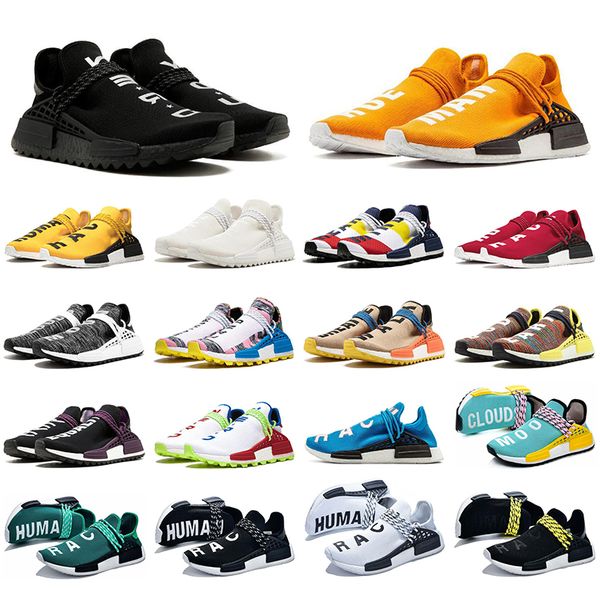 

with socks orange human race running shoes for men women blue core balck cream yellow equality breathable sports sneakers