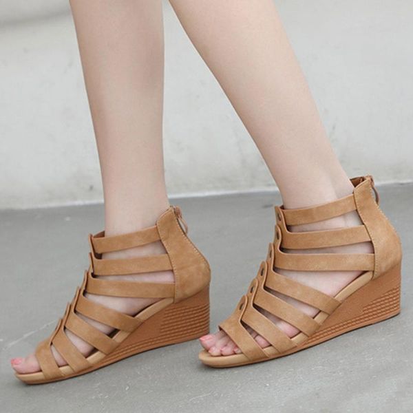 

karin new arrivals large size 42 gladiator woman shoes summer wedges sandals women, Black