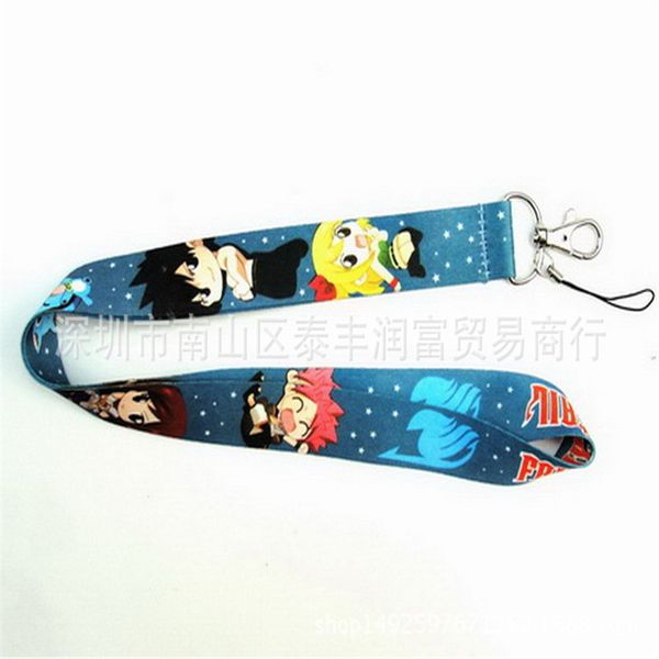

10pcs fairy tail neck strap lanyard for keys/label/p5/exhibition/mobile phone charms key chain id badge key rings cosplay gifts, Silver