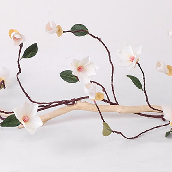

2 цвета искусственный шелк цветок поддельные завод магнолия 24 магнолия лозы домашнего декора