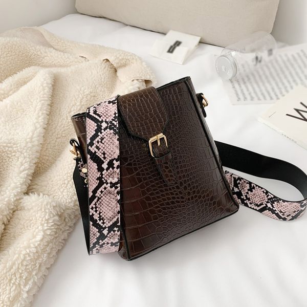 

women stone pattern hasp bucket bag hnadbag shoulder messenger bag bolso mujer popular designer handbags bucket bags for lady#35
