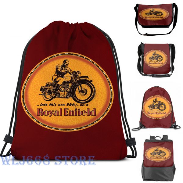 

funny graphic print shoulder bags women royal enfield motorcycles single shoulder backpack travel for men gym bag