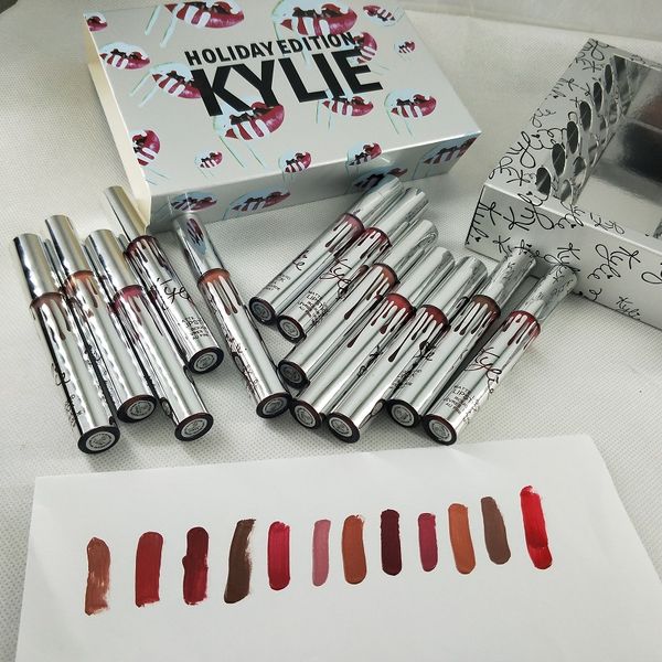 

12 days of christmas lipstick vault holiday lipstick 12pcs set matte liquid lipgloss lips makeup dhl