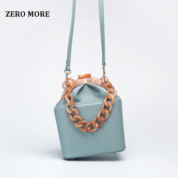 

women box bag handbag luxury designer 2019 acrylic thick chain clip bucket bags women famous brands purses and handbag for girls
