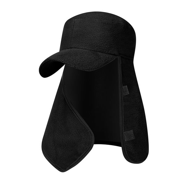 

outdoor flap cap machine washable portable ear mouth cover hat autumn winter hat for cycling fishing camping hiking face mask ha, Black;white