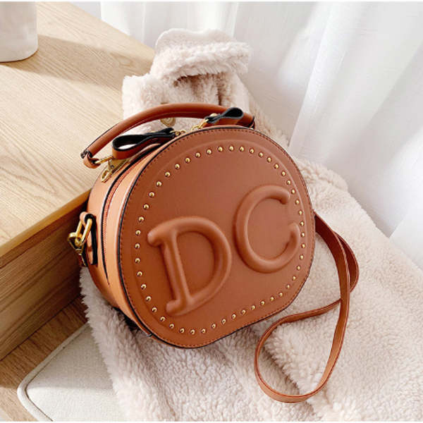 

candy color shoulder bag for women 2020 new desgin small round hangbags fashion rivet crossbody bag bolsa feminina