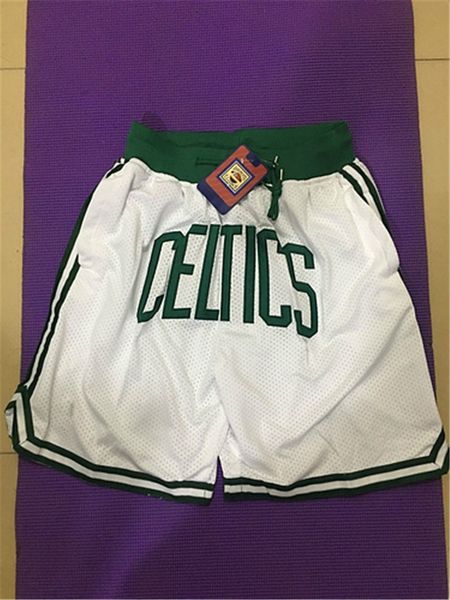 

men's Βoston celΤics white just don basketball shorts swingman shorts, Black
