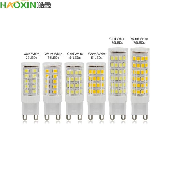 

haoxin bombillas led g9 bulb ac 220v lamapras 360 degree spotlight smd 2835 light replace 3w 5w 7w halogen lamp for chandelier