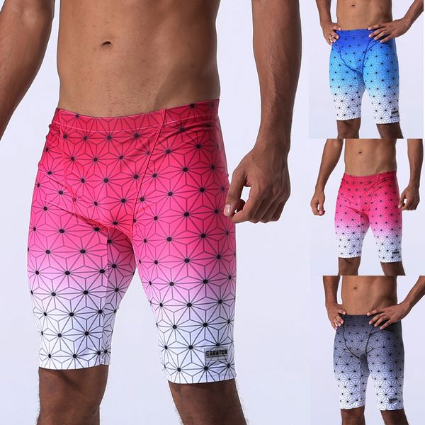 

men breathable trunks pants solid gradient swimwear beach slim wear men's swimming trunks for swimming sunga masculina