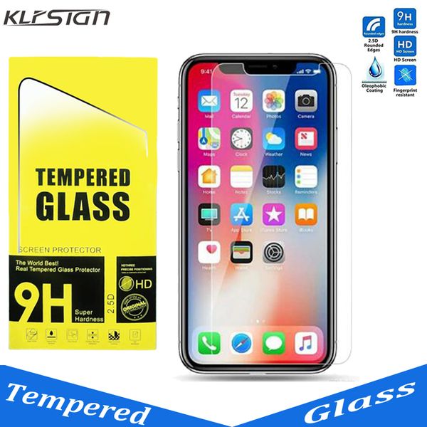 

KLFSIGN 0.33mm 2.5D 9H Закаленное стекло-экран протектор для iphone 6 6S 7/8 Plus X XR Max с бумажным пакетом