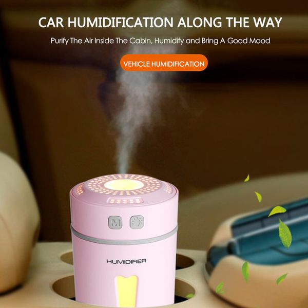 

car air humidifier ultrasonic mini usb led purifier essential oil aroma diffuser car air freshener auto electronics