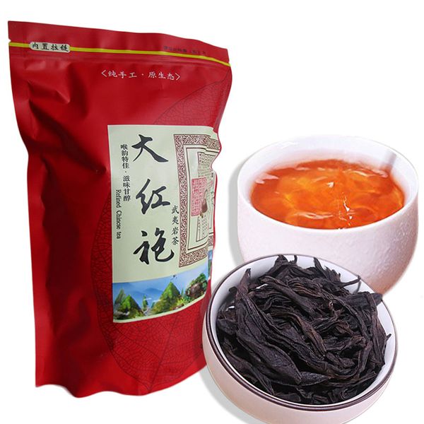 

250g chinese organic black tea dahongpao big red robe oolong tea health care new cooked tea green food sealing strip packaging preference