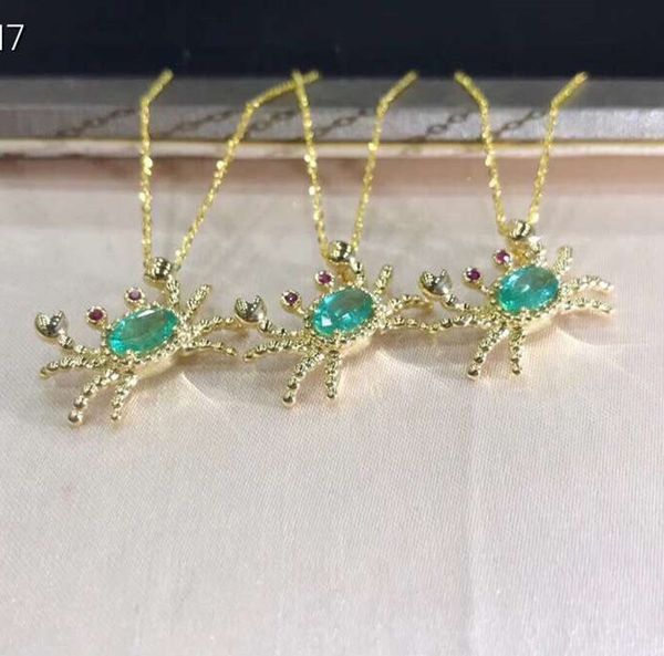 

kjjeaxcmy boutique jewelry 925 pure silver inlaid natural gem emerald pendant necklace support detection