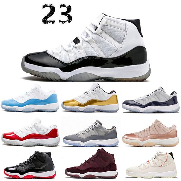 

New 11s 11 Space Jam Concord 23 Men Basketball Shoes Bred Navy UNC Cherry Varsity Red Womens Trainers Designer Sports Sneakers 36-47