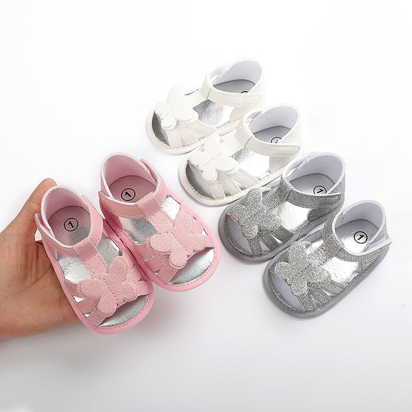 

2020 the new bow baby sandals shoes soft sole baby anti-slip sandals girls shoes, Black;red