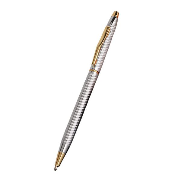 

luxury metal signature ballpoint pen black ink business writing office supplies l41e, Blue;orange