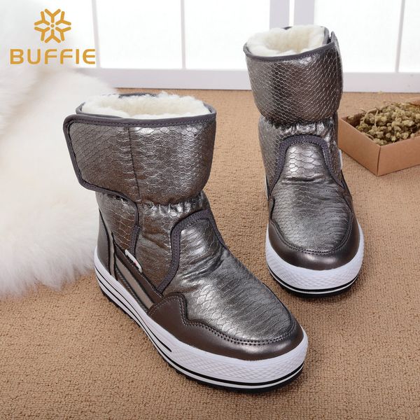 

winter shoes for girls boys teenager warm snow boots waterproof upper plush fur strong outsole new season coming design fre, Black;grey