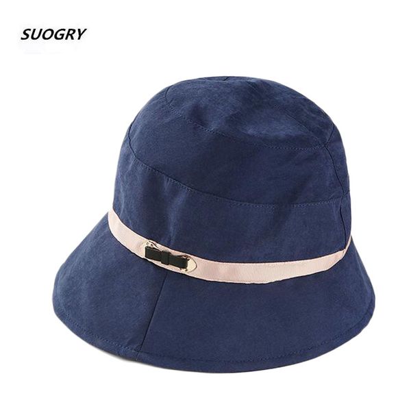 

suogry women bucket hat 2020 new spring summer panama fishing hat female outdoor hiking sun cap black bob bucket hats panama, Blue;gray
