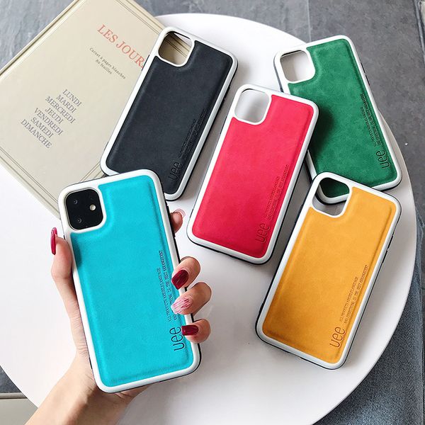 

for iphone 11 pro max xs max xr x 8 7 plus soft anti-knock anti-fingerprint cover leather cell phones cases