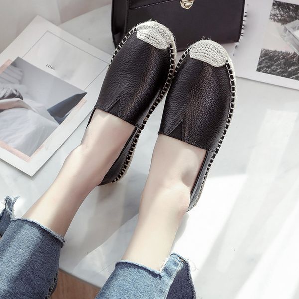 

xiniu 2019 fashion women flats loafers shallow designer slip-on solid elegant shoes chaussures femme #0724, Black