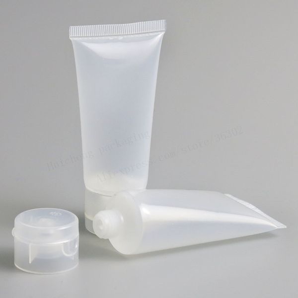 50 x 30 ml Clear Frost mild waschbare weiche Tube Butter 1 Unze Handcreme PET-Kosmetikbehälter