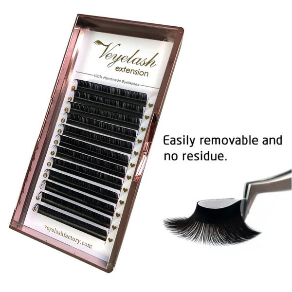 

veyelashes 8-16mm individual synthetic eyelashes extension fake mink russian volume lash accept sample luxury custom your logo