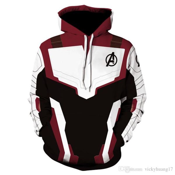 

marvel 4 end quantum realm косплей костюм толстовка мужская с капюшоном end game толстовка куртка s-5xl, Black