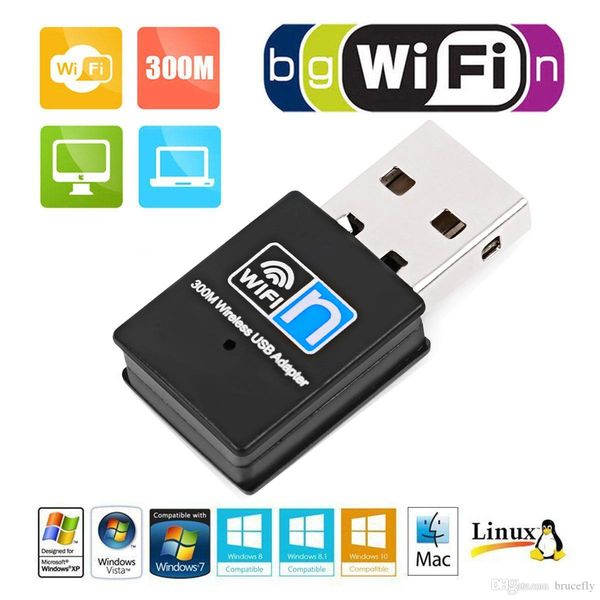 

мини-300m usb2.0 rtl8192 wifi кл wifi адапеѬ бепѬоводной еевой каѬ кла 802,11 п / г / б ад