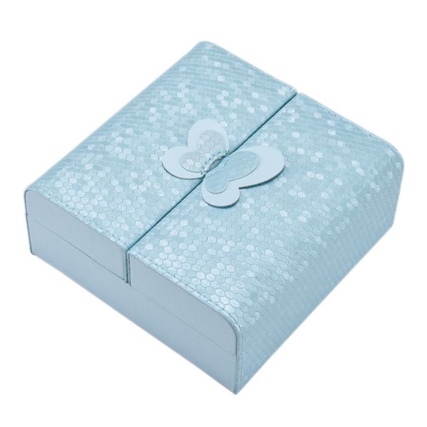 

portable jewelry box fashion leather jewelry storage box, Black