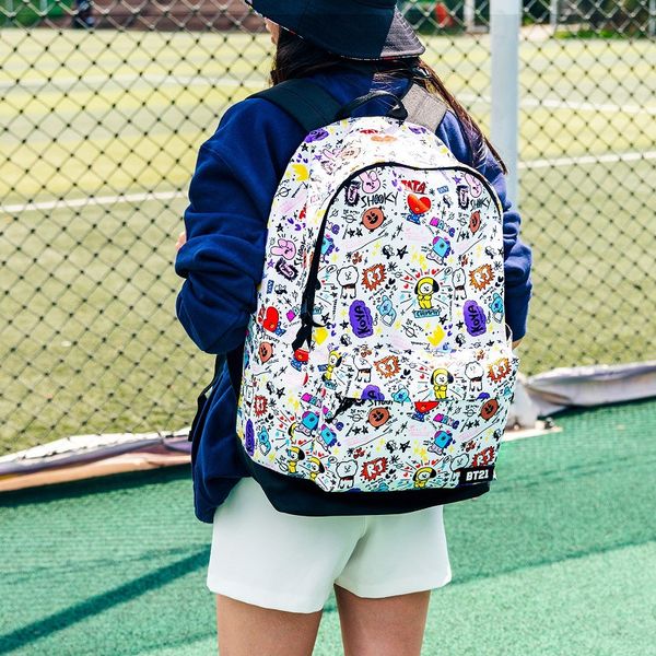 

2019 new korea bookbag bangtan boys travel lapbag fashion for teenager girls cartoon backpacks