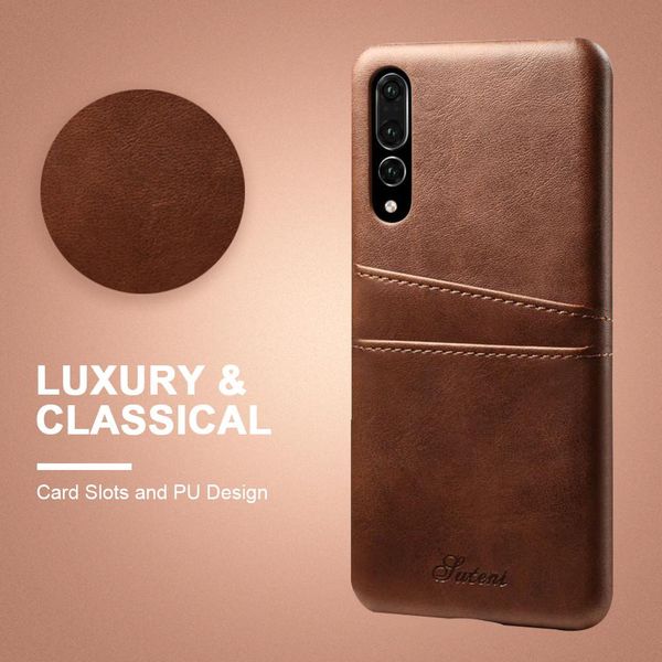 

ультра тонкий кожаный чехол для телефона huawei mate 20 pro luxury бампер p20 card slot тонкий жесткий удобная защитная крышка yy