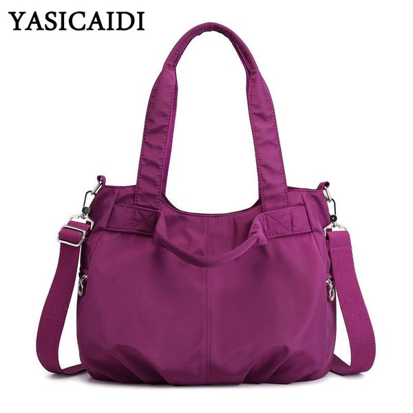 

yasicaidi preppy solid nylon casual tote ladies hand bags lightweight women shoulder bag portable crossbody bag sac main femme
