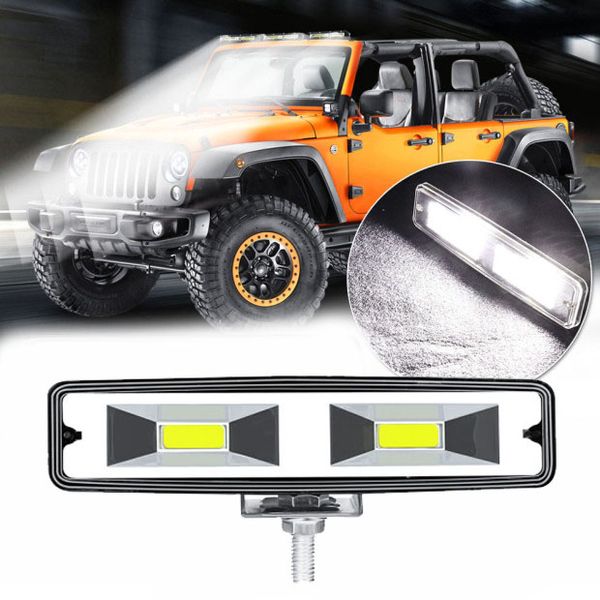 

1pc/2pcs 12v 48w car suv off-road vehicle 2 leds work light bar fog lamp spotlight 6500k 4000lm white truck atv led work light