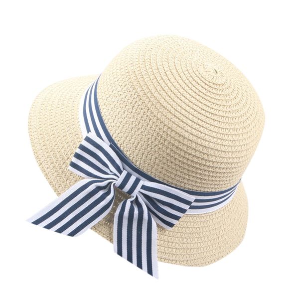

children breathable straw hat summer hat cap solid color children boy girls hats beach sun cap suit for 2-6 years old baby &&8, Yellow